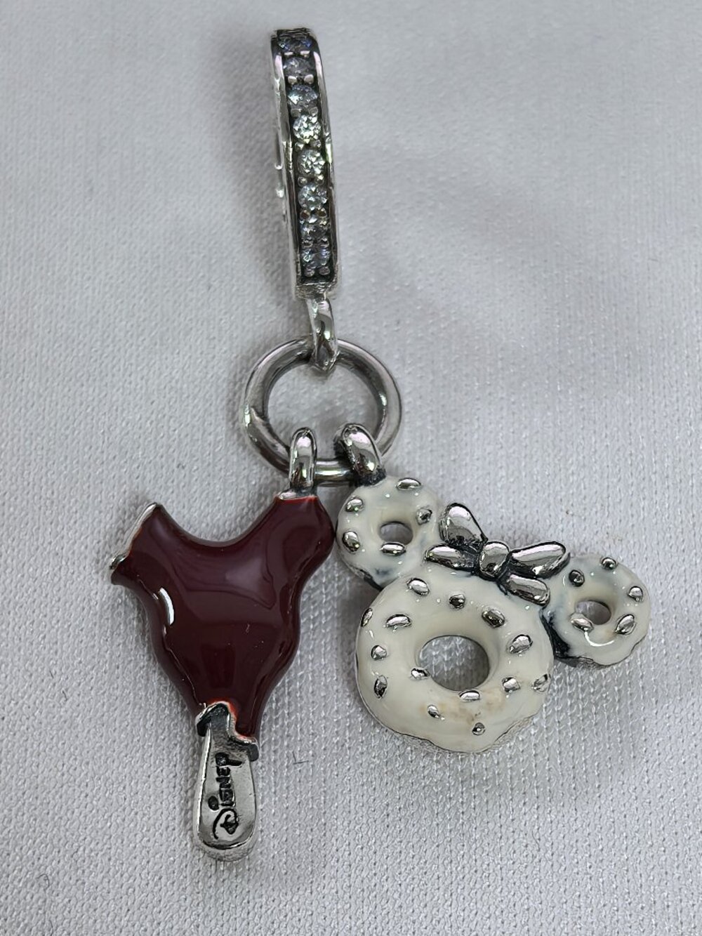Pandora Disney Parks Ice Cream Donut Dangle Charm, S925 Silver Jewelry